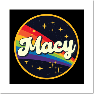 Macy // Rainbow In Space Vintage Style Posters and Art